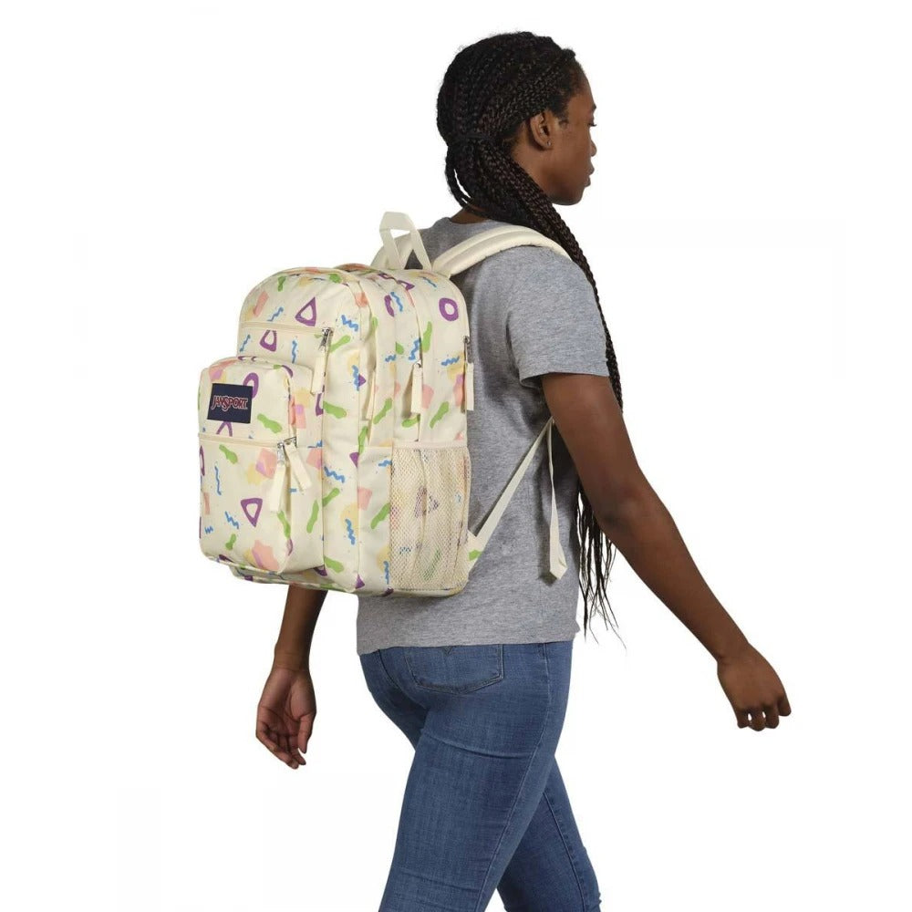 JanSport Backpack Big Student Memphis Mood Neon