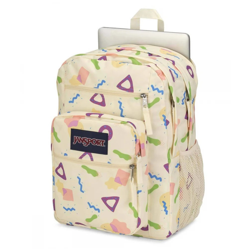 JanSport Backpack Big Student Memphis Mood Neon