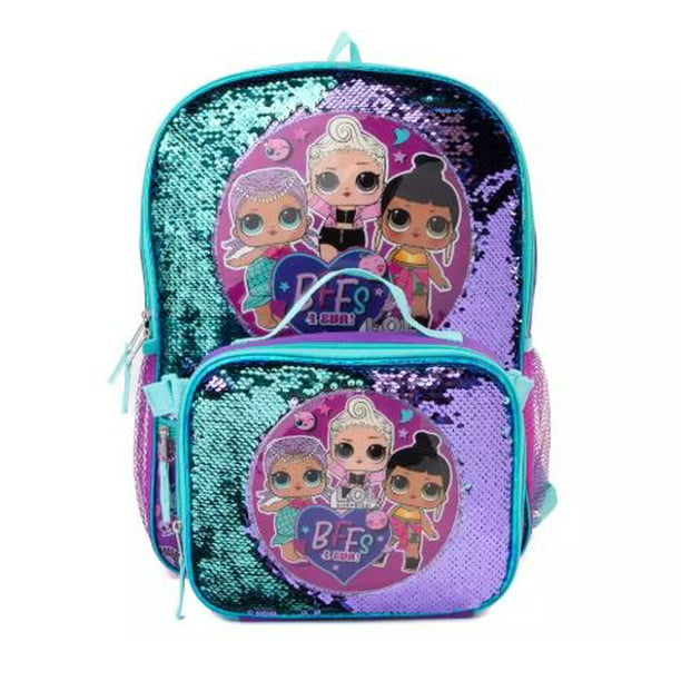 Girls L.O.L. Surprise Licensed Backpack 16" and Lunch Set