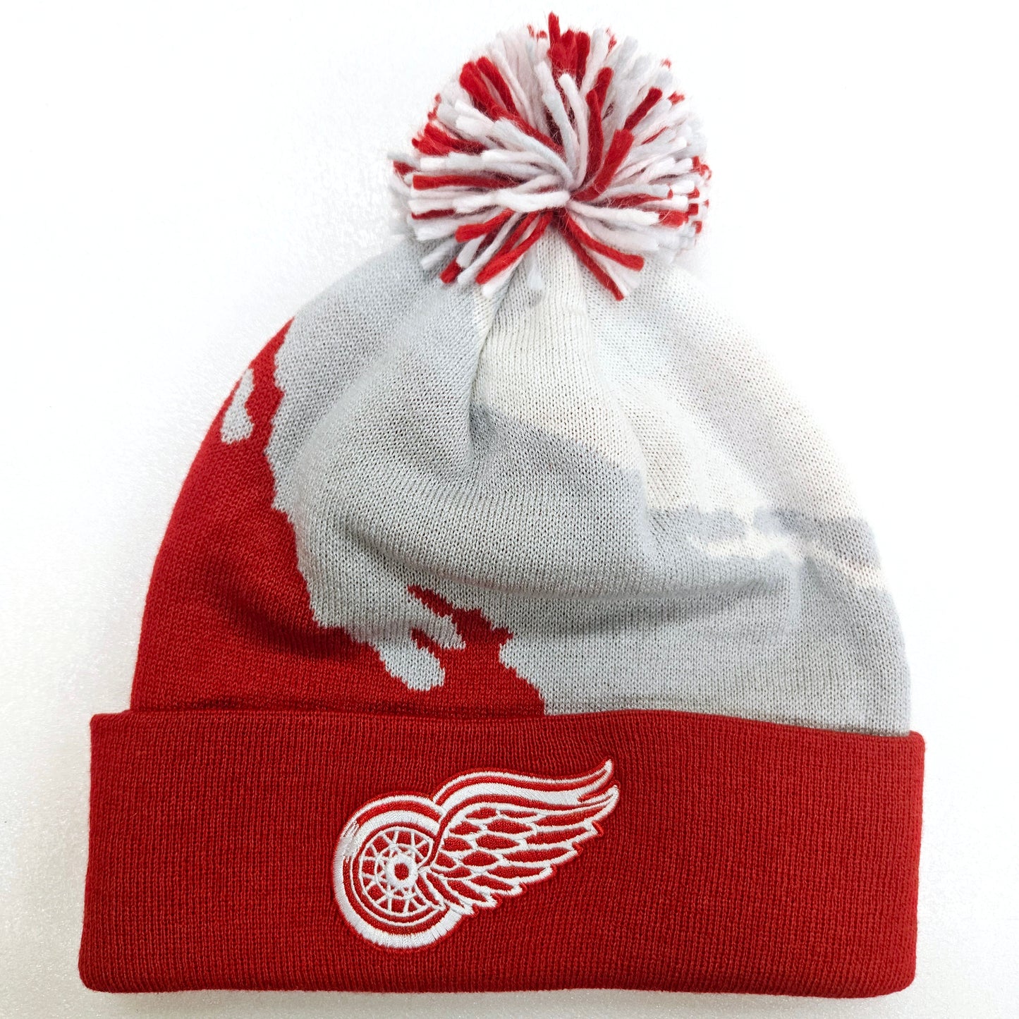 NHL Detroit Red Wings Cuffed Knit Hat with Pom