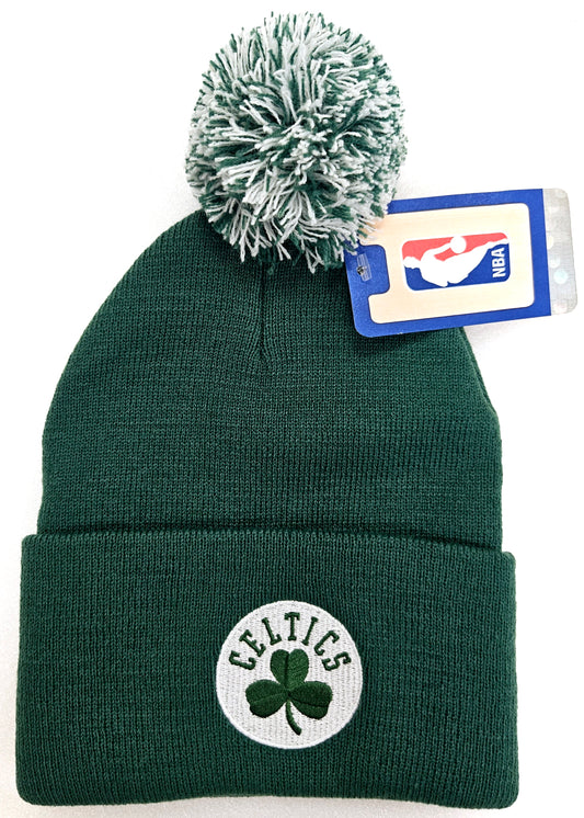 Adidas Boston Celtics NBA Cuffed Knit Pom Hat
