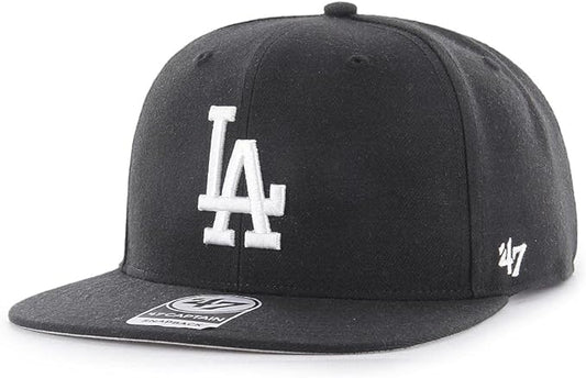 '47 Los Angeles Dodgers Hat Mens Womens No Shot Captain Adjustable Snapback Cap, Structured Fit, Navy Blue/White, One Size