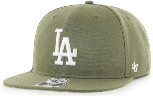 '47 Los Angeles Dodgers Hat Mens Womens No Shot Captain Adjustable Snapback Cap, Sandalwood Green