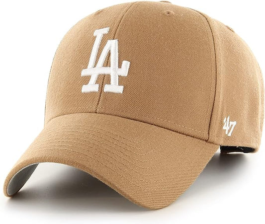 '47 MLB Los Angeles Dodgers MVP Unisex Baseball Cap, camel, One Size