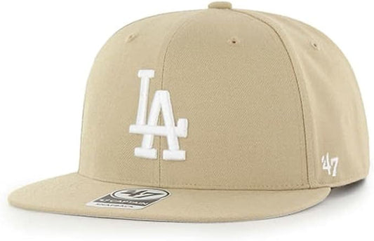 47 Los Angeles Dodgers Hat (LA Dodgers) Mens Womens Adjustable Baseball Cap No Shot Captain Style, Snapback, Khaki, One Size…