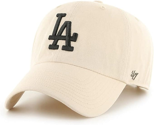 '47 Los Angeles Dodgers Clean Up Dad Hat Baseball Cap - Natural