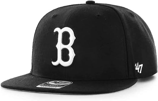 47 Boston Red Sox Hat Mens Womens Adjustable Baseball Cap, Snapback, Black/White, One Size…
