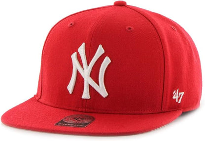47 Brand MLB New York Yankees No Shot Cap B-NSHOT17WBP-RD, Mens, Cap red