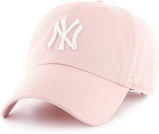 '47 New York Yankees Clean up Dad Hat Baseball Cap Pastel Pink/White