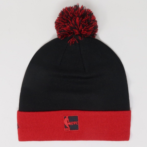 NEW ERA Knit Hat Miami Heat Black Red Beanie
