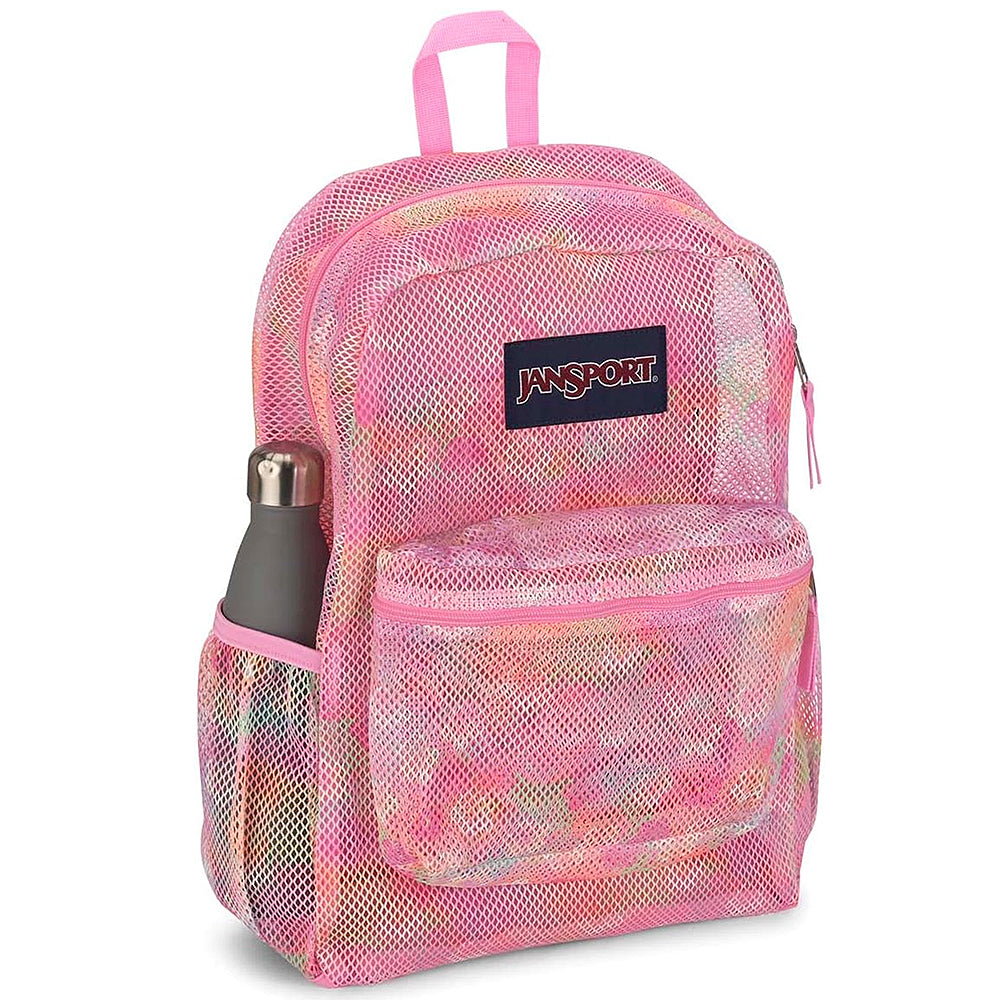 JanSport ECO Mesh Pack Neon Daisy Pink