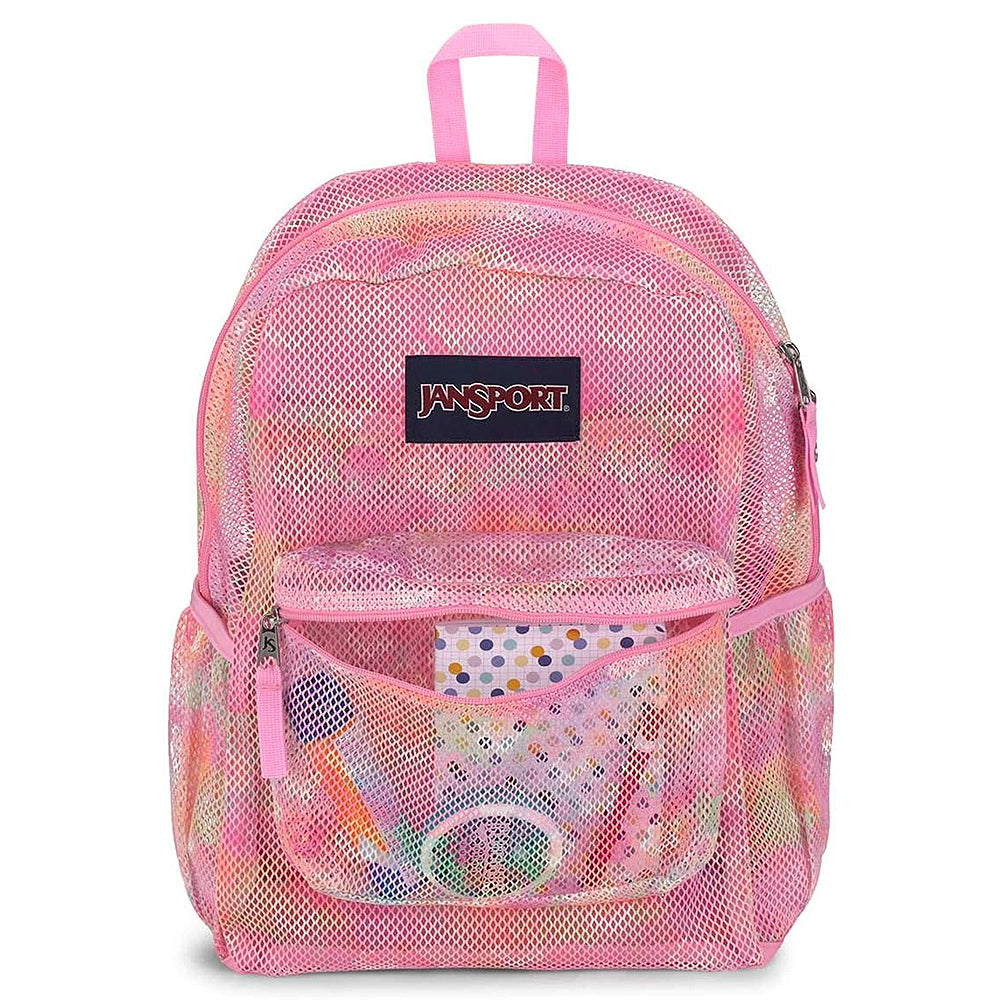 JanSport ECO Mesh Pack Neon Daisy Pink