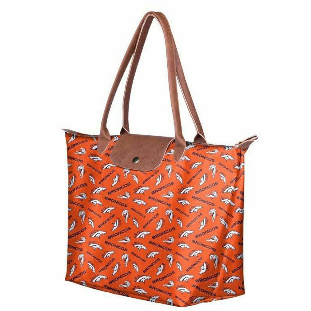 NFL Denver Broncos Logo Printed High End Women's Tote Bag Orange