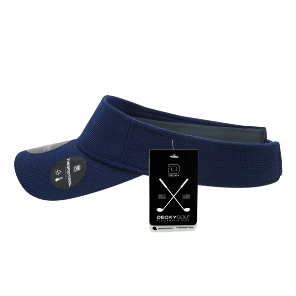 Standard Golf Sun Visors Pique Pattern Navy Blue