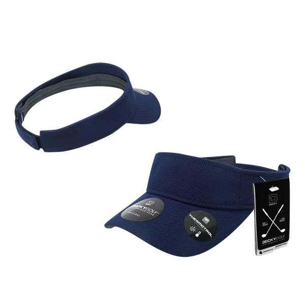 Standard Golf Sun Visors Pique Pattern Navy Blue