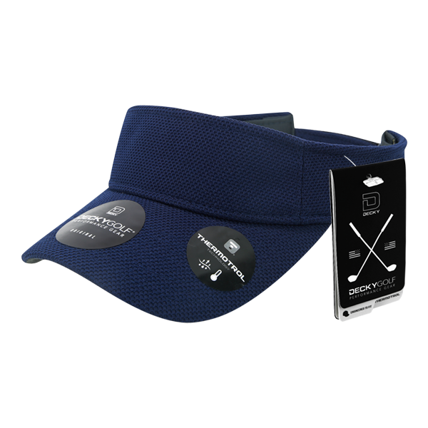 Standard Golf Sun Visors Pique Pattern Navy Blue