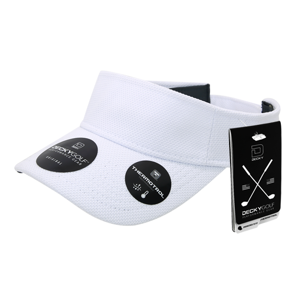 Standard Golf Sun Visors Pique Pattern White