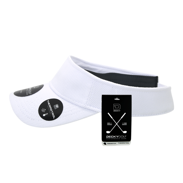 Standard Golf Sun Visors Pique Pattern White