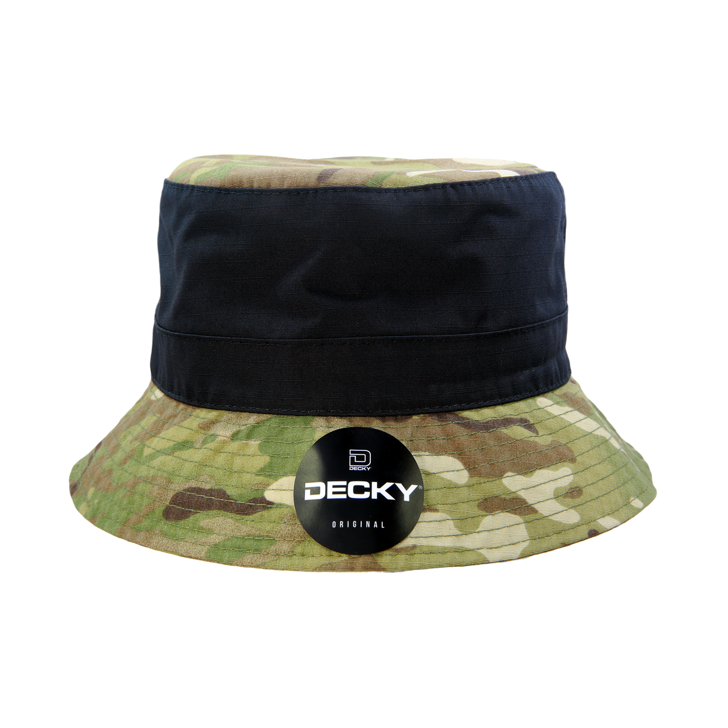Multi Camo Relaxed Bucket Hat BLACK/CAMO Fisherman Cap