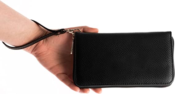 Anaheim Ducks Zip Organizer Wallet Pebble Black