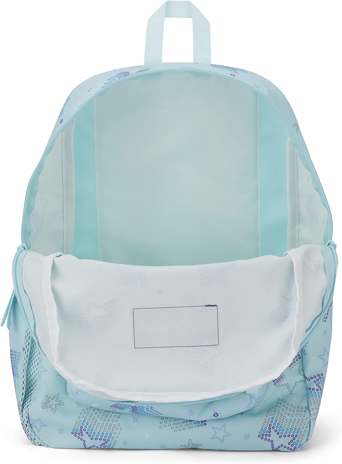 JanSport Cross Town, Sparkle Stars, One Size Blue School Backpack