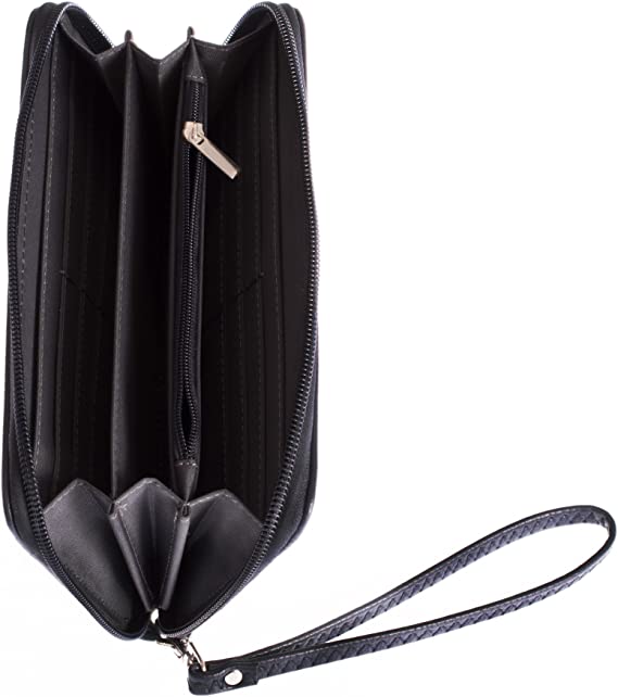 Cleveland Browns Zip Organizer Wallet Pebble White