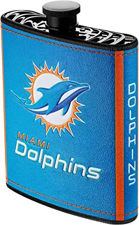 Miami Dolphins Plastic Hip Flask, 7-ounce