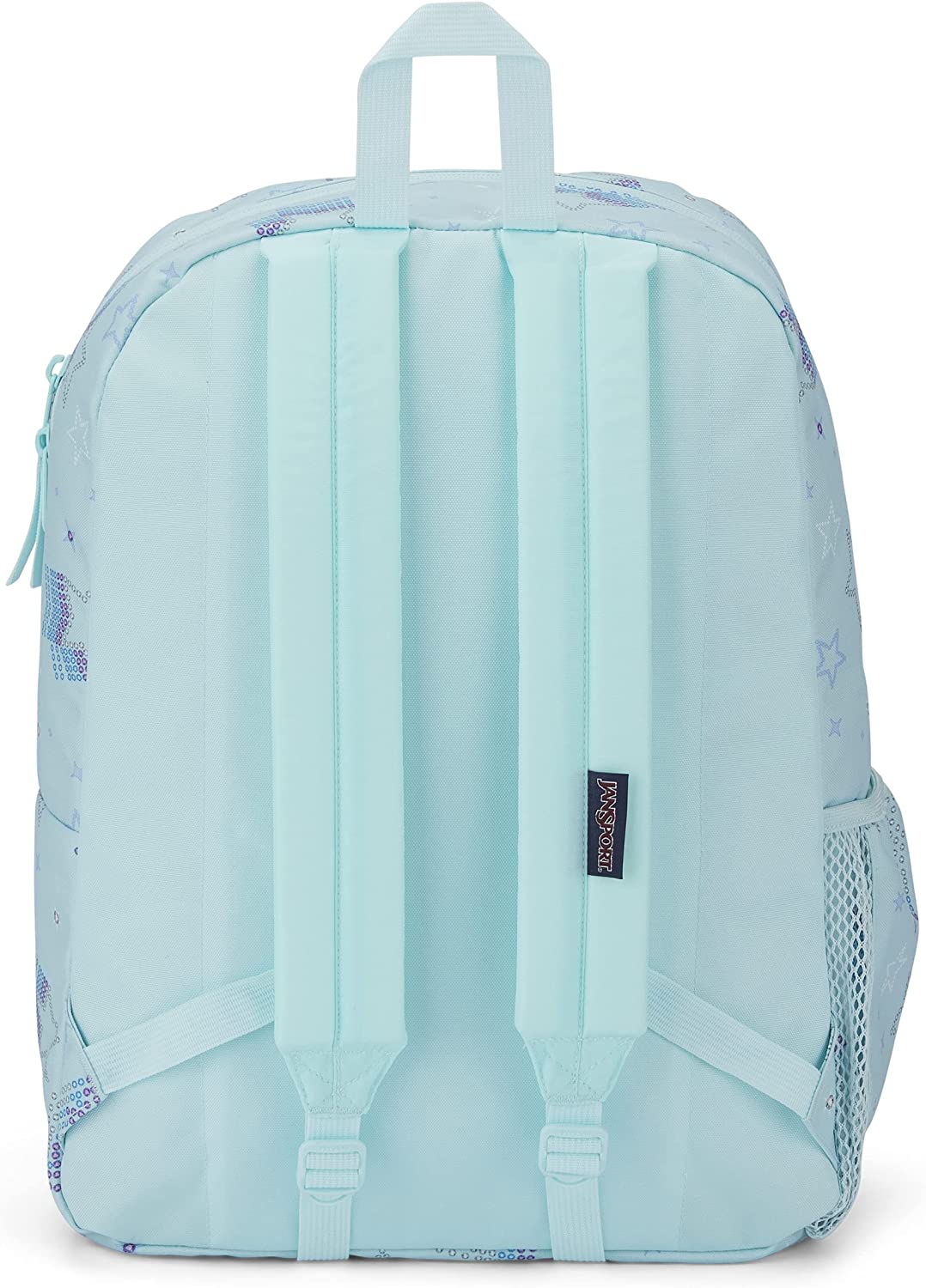 JanSport Cross Town, Sparkle Stars, One Size Blue School Backpack