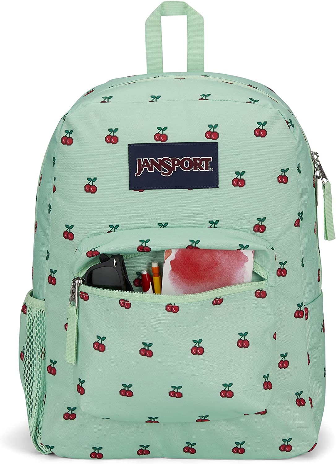 JanSport Cross Town 8 Bit Cherries School Backpack JS0A47LW93L