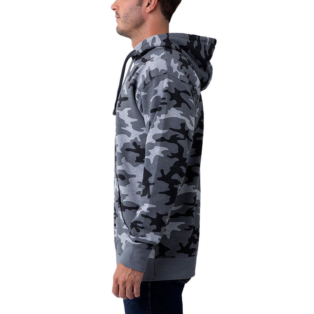 Unisex Premium Pullover Fleece Hoodie Gray Camo S to 3XL (Riverstone Camo)