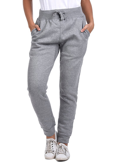 Unisex Active Fleece Premium Jogger Pants Casual Urban Basic Tapered fit Grey