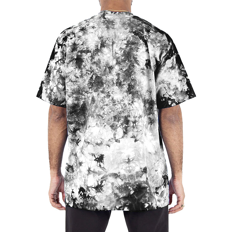 Men's MAX Heavyweight oversized TIE DYE T-SHIRT Black and White