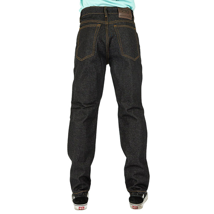 Men's 13.OZ Slim fit Raw Black Denim Jeans