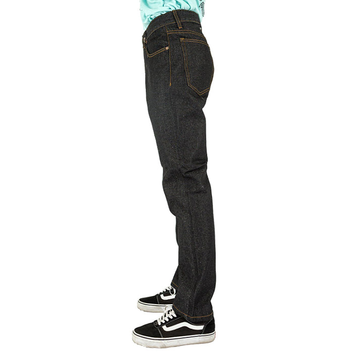 Men's 13.OZ Slim fit Raw Black Denim Jeans
