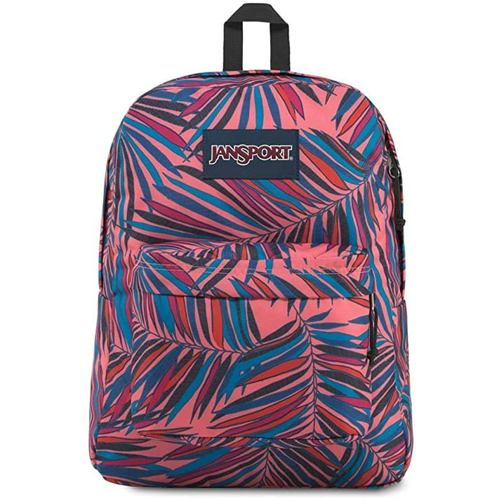 Jansport Superbreak Backpack Pink Dotted Palm – Yocaps