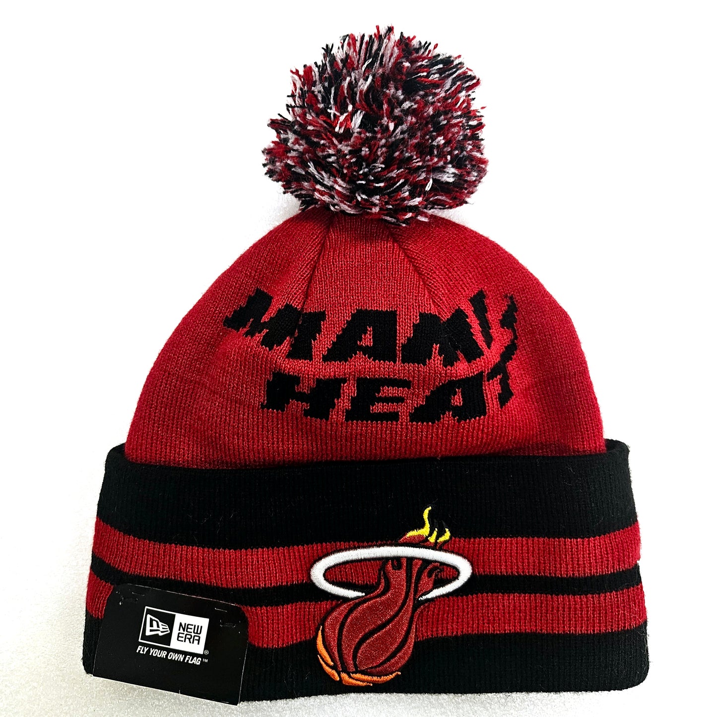 New Era Miami Heat NBA Woven Cuffed Knit Hat