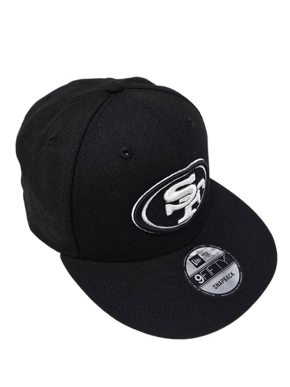 San Francisco 49ers Authentic New Era Black & White Logo 9FIFTY Snapback