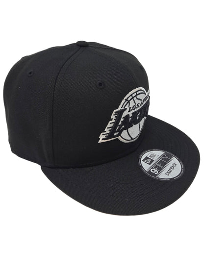 Los Angeles Lakers Officially Licensed NBA New Era 9FIFTY Black and White Snapback