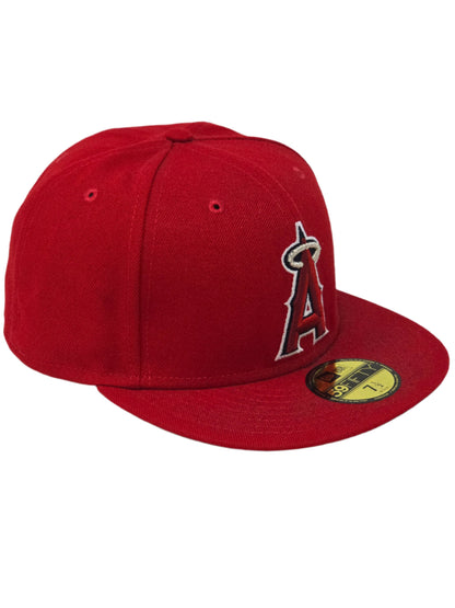 Anaheim Angels New Era Fitted Baseball Cap 59FIFTY - Red