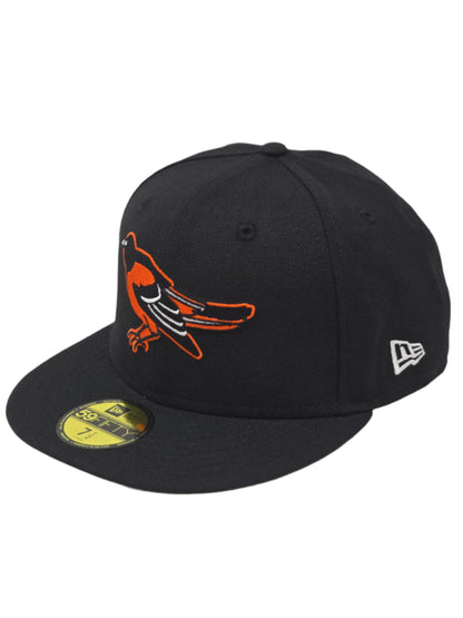 Baltimore Orioles New Era 59FIFTY Black Fitted Hat Authentic Collection