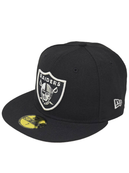 Las Vegas Raiders New Era 59FIFTY Black Fitted Hat Authentic Collection