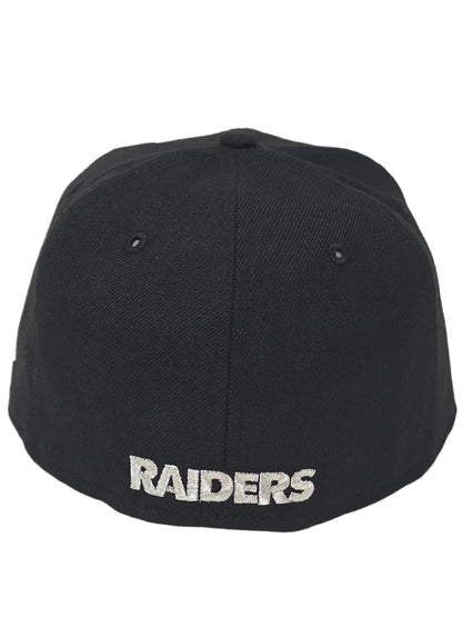 Las Vegas Raiders New Era 59FIFTY Black Fitted Hat Authentic Collection