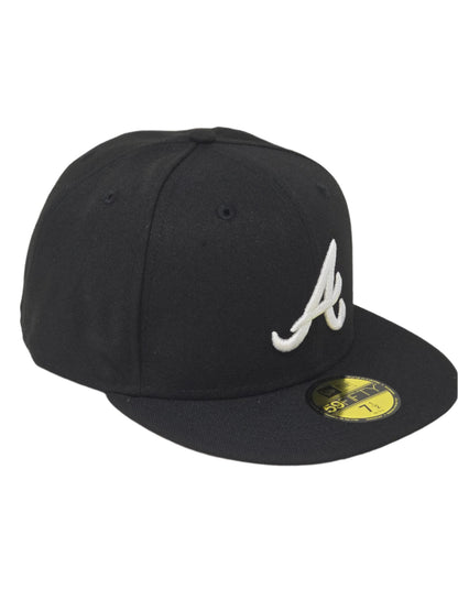 Atlanta Braves New Era 59FIFTY Black Fitted Hat Authentic Collection