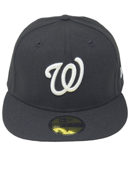 Washington Nationals New Era 59FIFTY Black Fitted Hat Authentic Collection