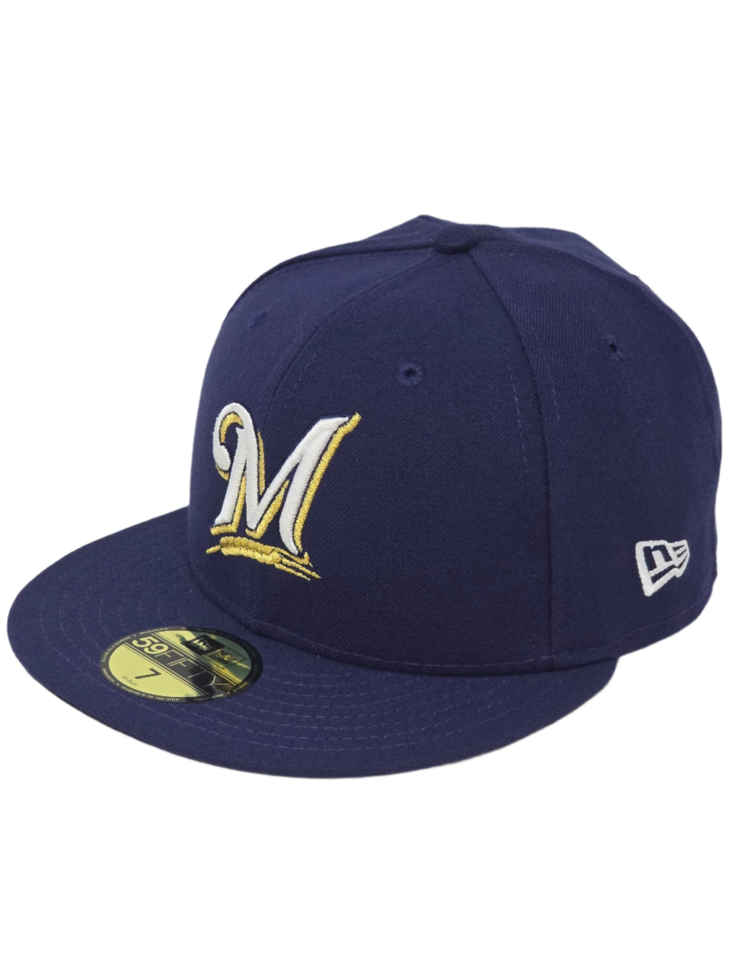 Milwaukee Brewers New Era 59FIFTY Navy "M" Fitted Hat Authentic Collection