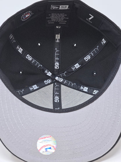 Anaheim Angels New Era 59FIFTY Black and White Fitted Hat Authentic Collection