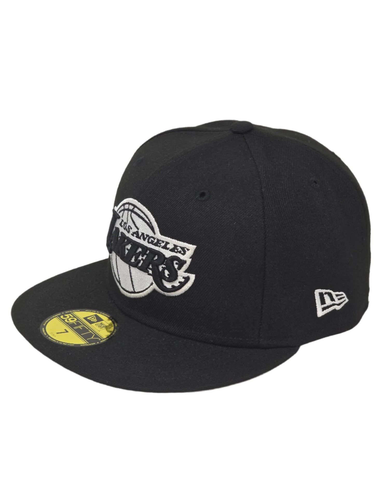 Los Angeles Lakers New Era 59FIFTY Black Fitted Hat Authentic Collection