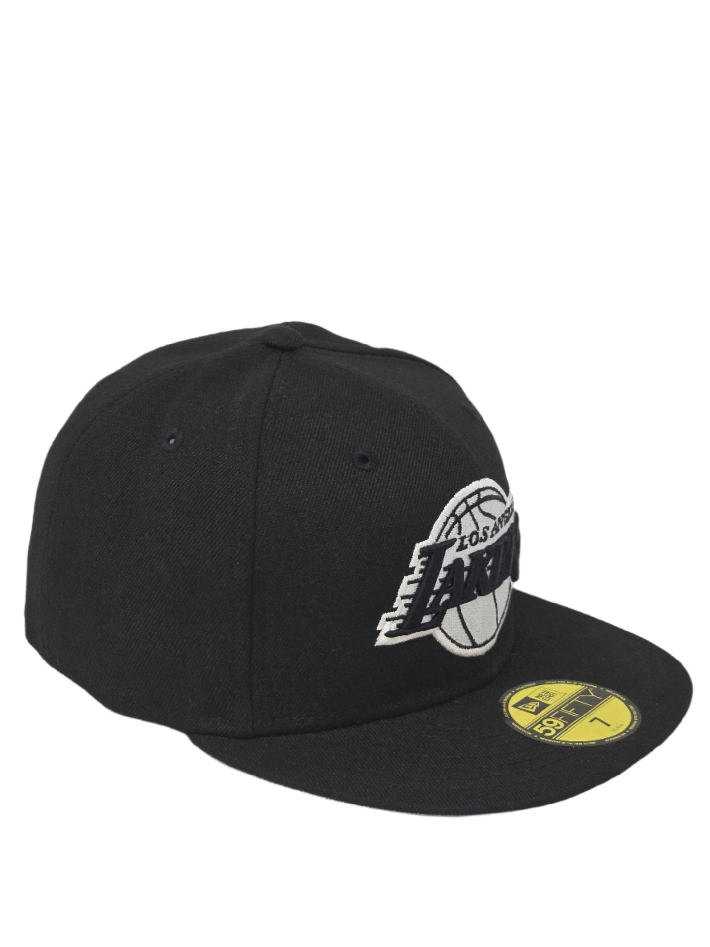 Los Angeles Lakers New Era 59FIFTY Black Fitted Hat Authentic Collection