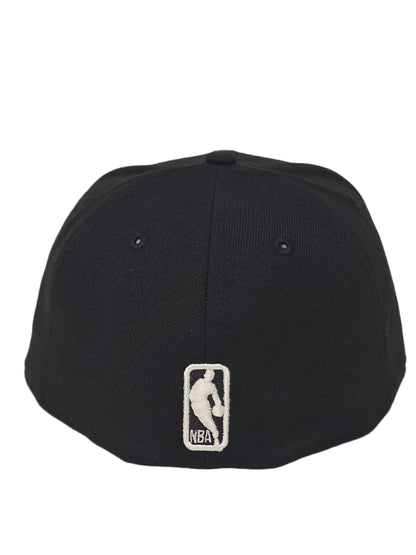 Los Angeles Lakers New Era 59FIFTY Black Fitted Hat Authentic Collection