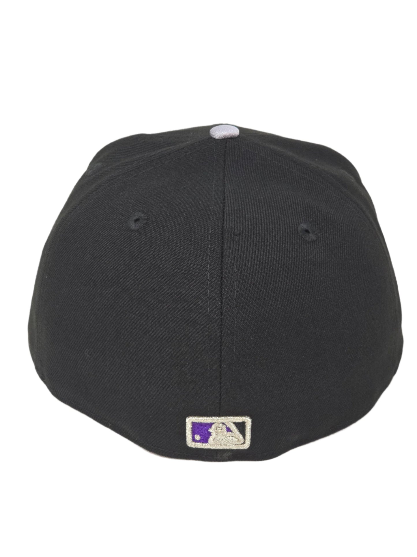 Colorado Rockies New Era Fitted 59FIFTY Black with Silver Logo Baseball Cap